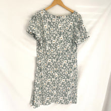 Load image into Gallery viewer, Rusty Size 14 Dress Blue Short Sleeve Floral Knee Length V Neck RRP $99
