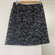 Load image into Gallery viewer, Marcs Size 8 Grey Black Velvet Damask Pencil Skirt RRP $179 Work
