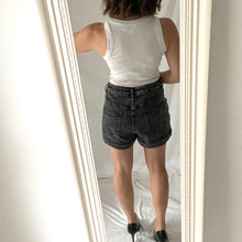 Load image into Gallery viewer, Decjuba Black Stonewash Denim Shorts Size 14 Casual Summer
