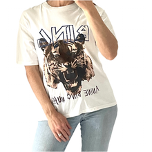 Load image into Gallery viewer, Anine Bing Size 6 - 8 White Tiger Muse Tee T-Shirt RRP $160 Casual
