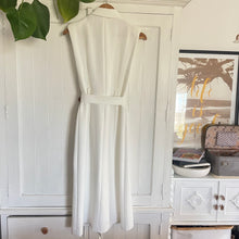 Load image into Gallery viewer, Zara Size 10 White Dress Vest Midi RRP $149 Belt Business Work
