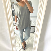 Load image into Gallery viewer, Betty Basics Size 12 - 14 Grey Casual Soft Grey Stretch Tee RRP $34.95 Top T Shirt
