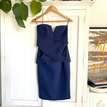 Load image into Gallery viewer, Finder Keepers Size 8 Blue Dress RRP $229 Pencil Pockets Formal Cocktail
