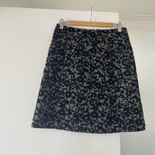 Load image into Gallery viewer, Marcs Size 8 Grey Black Velvet Damask Pencil Skirt RRP $179 Work
