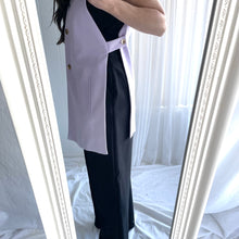 Load image into Gallery viewer, Zara 6 - 8 Waist Coat Mauve RRP $109 Purple Business Races Gold Buttons
