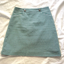 Load image into Gallery viewer, Portmans Size 10 Green Blue Check Aline Skirt Short RRP $129 Work Retro
