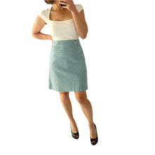 Load image into Gallery viewer, Portmans Size 10 Green Blue Check Aline Skirt Short RRP $129 Work Retro
