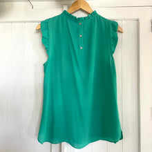 Load image into Gallery viewer, Portmans Top Blouse Green Work Office Size 12 Business Summer
