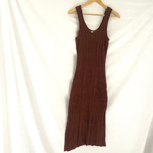 Load image into Gallery viewer, Kivari Dress Midi Knitted Chocolate Brown Size AU 6 - 8 US 2 - 4 Clementine
