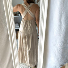 Load image into Gallery viewer, Charlie Holiday Dress Size 8 - 10 Beige RRP $159 Maxi Cut Out
