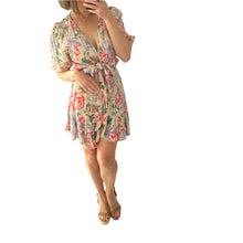 Load image into Gallery viewer, Kivari Size 8 - 10 Pink Floral Short Dress RRP $229 Cocktail Party Summer
