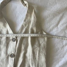 Load image into Gallery viewer, RRP $109 Barefoot Blonde Palm Beach Linen Natural Oatmeal Halterneck Waistcoat top Size 10
