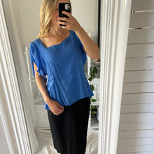 Load image into Gallery viewer, Veronika Maine Size 14 Top Blue RRP $149 Work Office Summer
