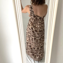 Load image into Gallery viewer, Witchery Dress Brown Maxi Gold Cocktail Evening Size AU 10 - 12 / US 6 - 8
