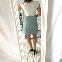 Load image into Gallery viewer, Portmans Size 10 Green Blue Check Aline Skirt Short RRP $129 Work Retro
