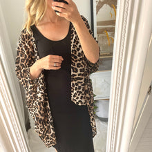 Load image into Gallery viewer, Cozi Jen Hawkins Size 8 - 16 Leopard Print Kimono Bohemian Beach Cover up
