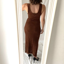 Load image into Gallery viewer, Kivari Dress Midi Knitted Chocolate Brown Size AU 6 - 8 US 2 - 4 Clementine
