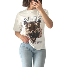 Load image into Gallery viewer, Anine Bing Size 6 - 8 White Tiger Muse Tee T-Shirt RRP $160 Casual
