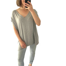 Load image into Gallery viewer, Betty Basics Size 12 - 14 Grey Casual Soft Grey Stretch Tee RRP $34.95 Top T Shirt
