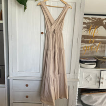 Load image into Gallery viewer, Charlie Holiday Dress Size 8 - 10 Beige RRP $159 Maxi Cut Out
