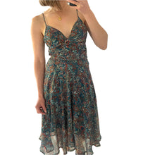 Load image into Gallery viewer, Alive Girl Size 8 Green Dress RRP $59 Paisley Boho Midi Cocktail
