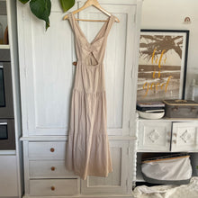 Load image into Gallery viewer, Charlie Holiday Dress Size 8 - 10 Beige RRP $159 Maxi Cut Out
