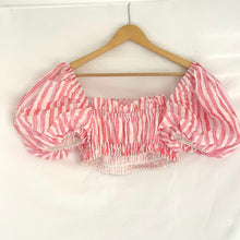 Load image into Gallery viewer, Steele Size Top Blouse Pink Stripe Nautical Glory Cropped Size AU 8- 10 / US 4 - 6
