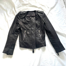Load image into Gallery viewer, Isabel Marant Lamb Leather Size 8 Black Biker Jacket RRP $3000
