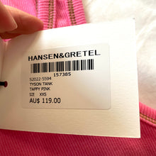 Load image into Gallery viewer, Hansen and Gretel Size 6 Pink Tank Top RRP $119 Pink Y2K 90s racer back
