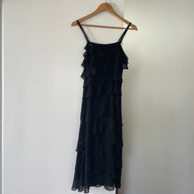 Load image into Gallery viewer, Keisha Size 8 Black Midi Tiered Dress RRP $149 Formal Cocktail
