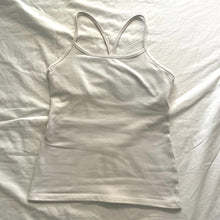 Load image into Gallery viewer, Lululemon Size 12 AU (8 CAN) Off White Built in shelf Bra Tank Top Activewear RRP $89
