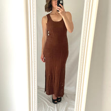 Load image into Gallery viewer, Kivari Dress Midi Knitted Chocolate Brown Size AU 6 - 8 US 2 - 4 Clementine
