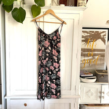 Load image into Gallery viewer, Spell XS size 6 - 8 Winona Slip Midi Dress RRP $229 Black Splits Floral
