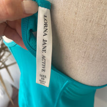 Load image into Gallery viewer, Lorna Jane Size 6 - 8 Aqua Tank with key pocket Top Activewear
