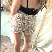 Load image into Gallery viewer, Billabong Size 8 Pink Floral Retro Denim shorts RRP $69 Summer Boho
