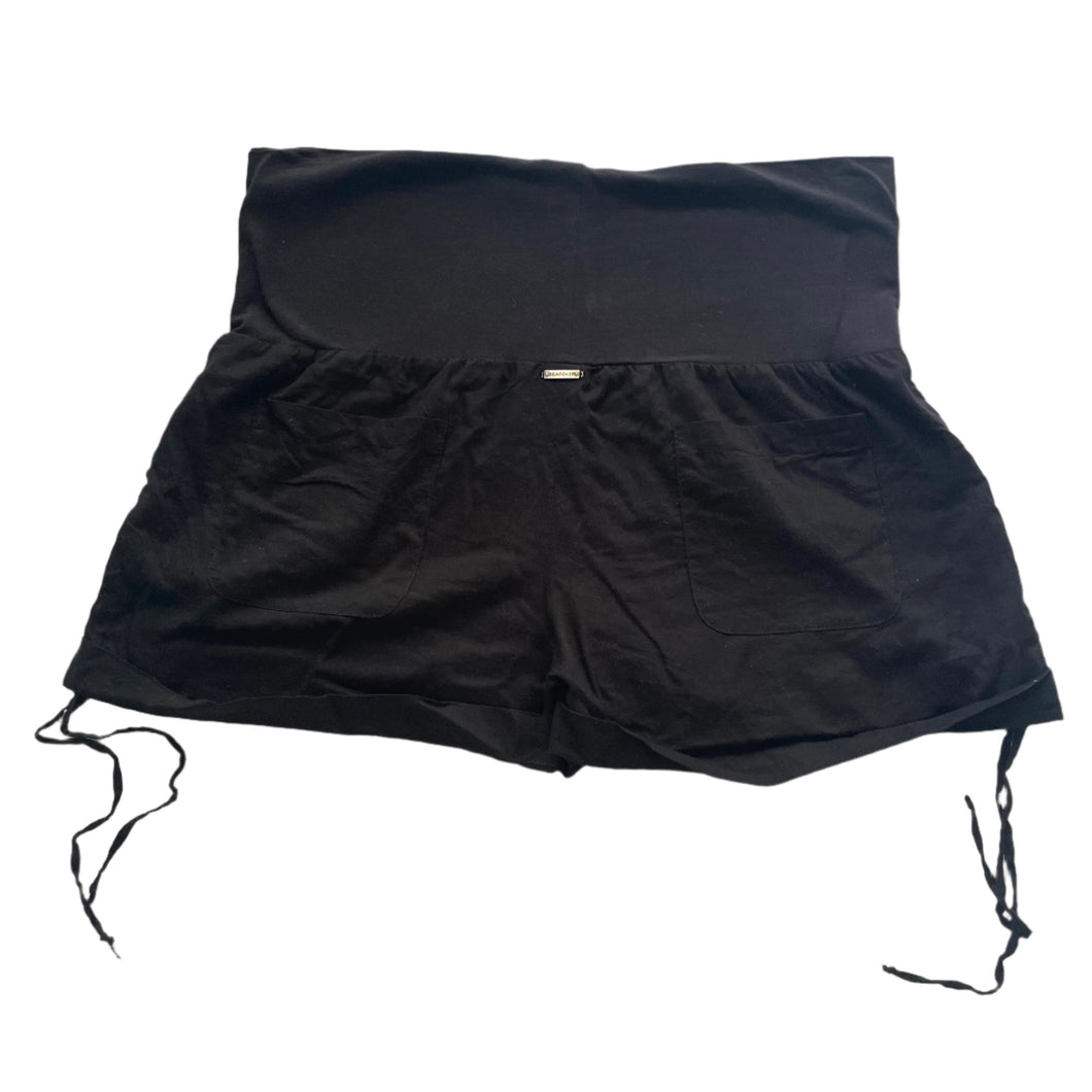 Seafolly Size 14 Black Stretchy waistband shorts RRP $99 Casual Beach Activewear