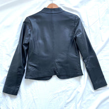 Load image into Gallery viewer, Events Size 8 Black Leather Jacket RRP $149 Biker Coat Winter
