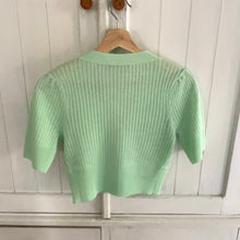 Load image into Gallery viewer, Hansen and Gretel Size 6 - 8 RRP $199 Green Ribbed Cropped Top
