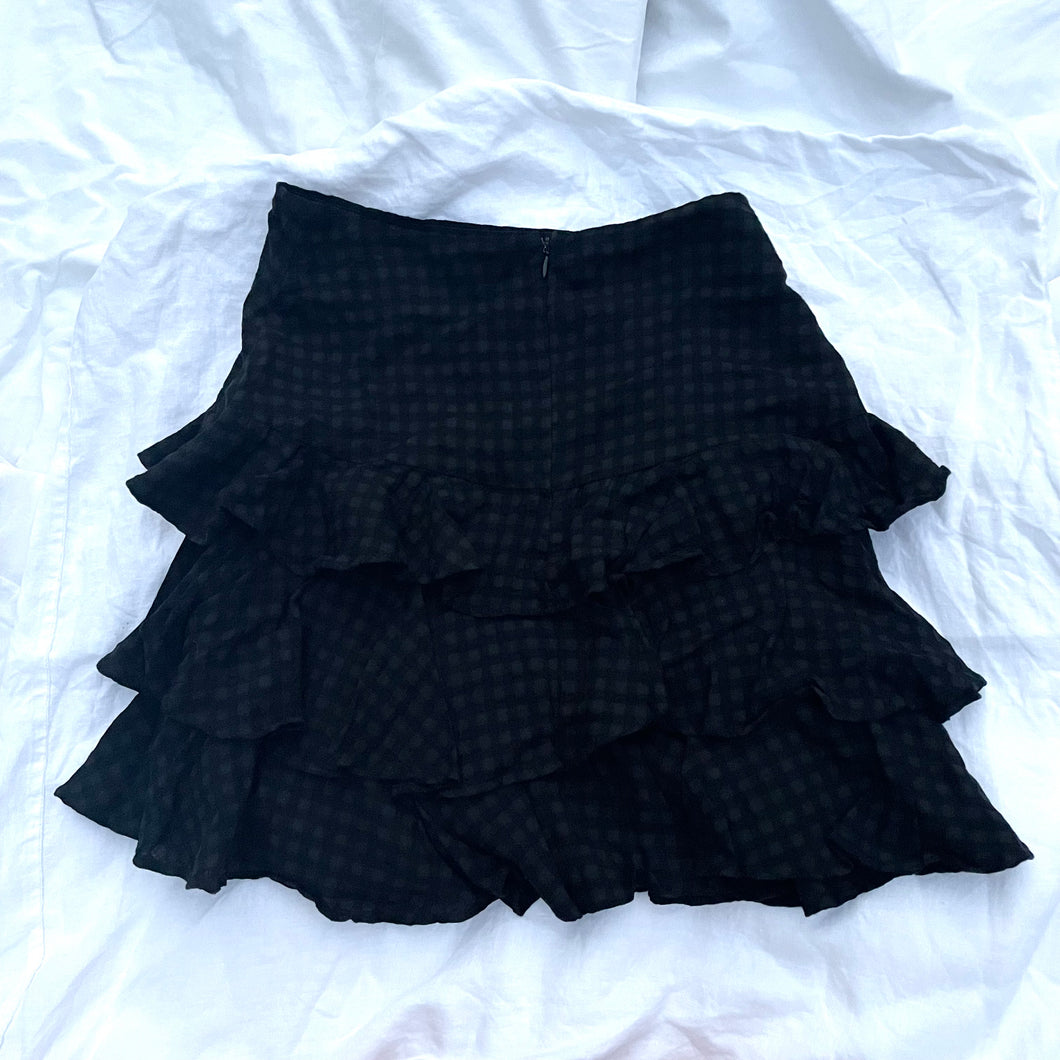 Perfect Strangers Size 8 Black Ra Ra Short Skirt Tiered RRP $65