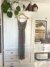 Load image into Gallery viewer, Rumour Boutique Size 10 Maxi Dress Turquoise Brown

