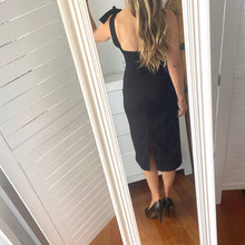 Load image into Gallery viewer, Maurie and Eve Size 6 Black Pencil Midi Dress RRP $199 Summer Cocktail
