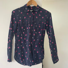 Load image into Gallery viewer, Marcs Size 6 Long Sleeve Silk Shirt Blue Moon RRP $189 Work Button Up
