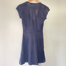 Load image into Gallery viewer, Sportsgirl Small Size 8 10 Blue Lace Mini Dress RRP $25 Summer V Neck
