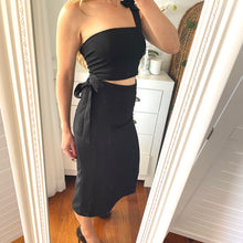 Load image into Gallery viewer, Maurie and Eve Size 6 Black Pencil Midi Dress RRP $199 Summer Cocktail
