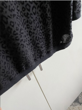 Load image into Gallery viewer, Size MEDIUM DOTTI Black Leopard Print Long sleeve top
