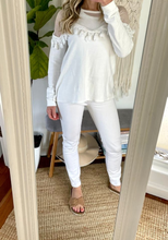 Load image into Gallery viewer, Small SEED White Long sleeve tassel Boho mesh jumper
