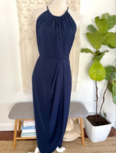 Load image into Gallery viewer, Size 12 SHONA JOY Blue Long Sheath Dress
