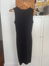 Load image into Gallery viewer, Size 6 SHEIKE Black Knee Length Draped stretchy cocktail dress
