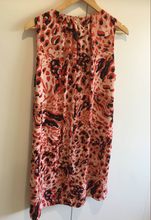Load image into Gallery viewer, Size 10 - 12 H &amp; M leopard print red and peach womens dress
